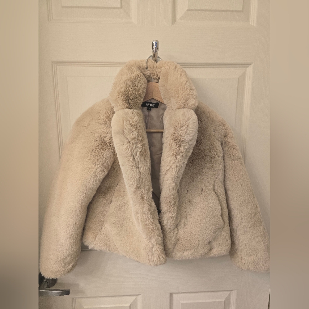 Cream Faux Fur Jacket